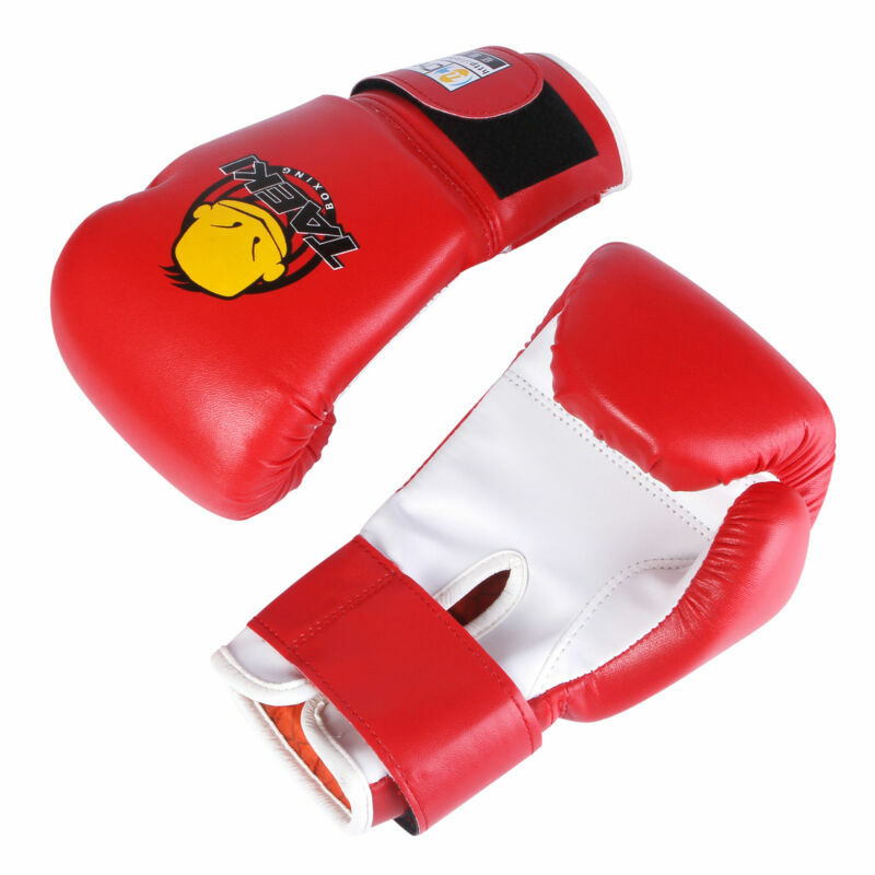 Kids Boxing Gloves 4oz PU Leather Sparring Training MMA Gloves for Children 5-10 Years