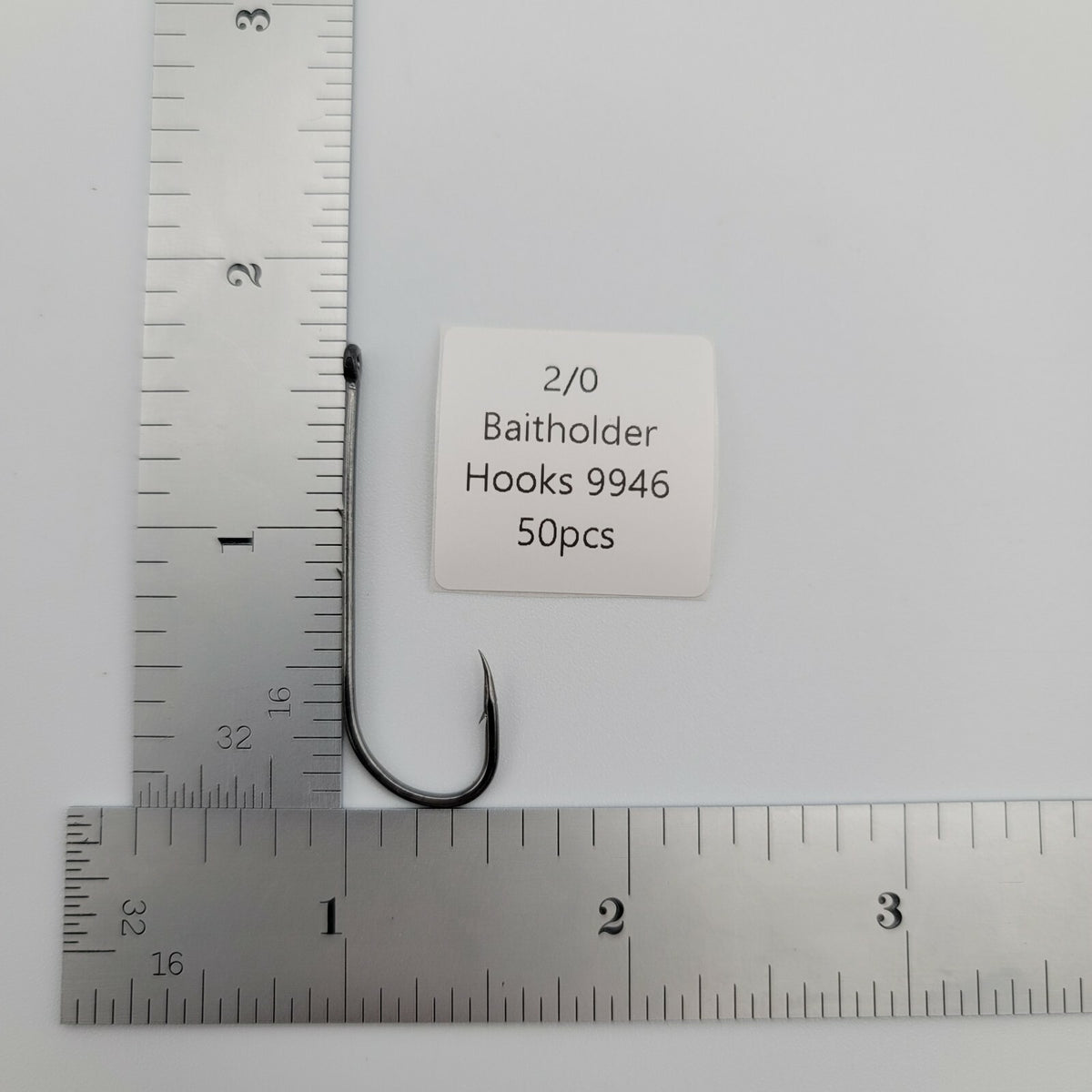 Fishing Hooks Set - Offset Baitholder Hooks in Multiple Sizes, 50 Pack