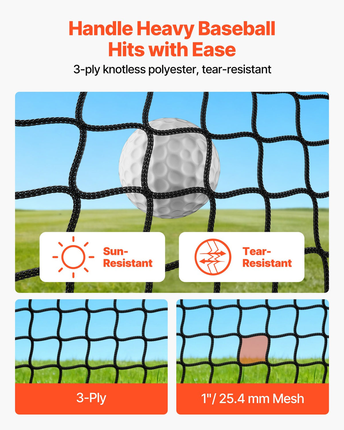 10x10ft Golf Batting Cage for Indoor Outdoor Practice - Stable & Durable