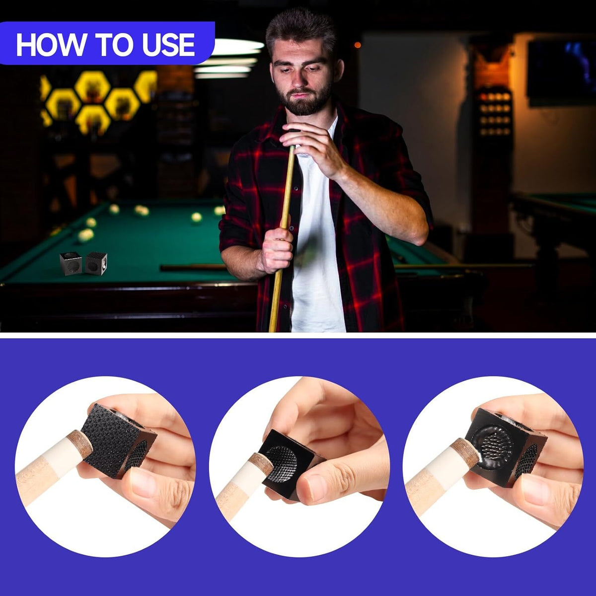 5-in-1 Pool Cue Tip Tool Cube – Scuff, Shape, Aerator & Pin Accessory