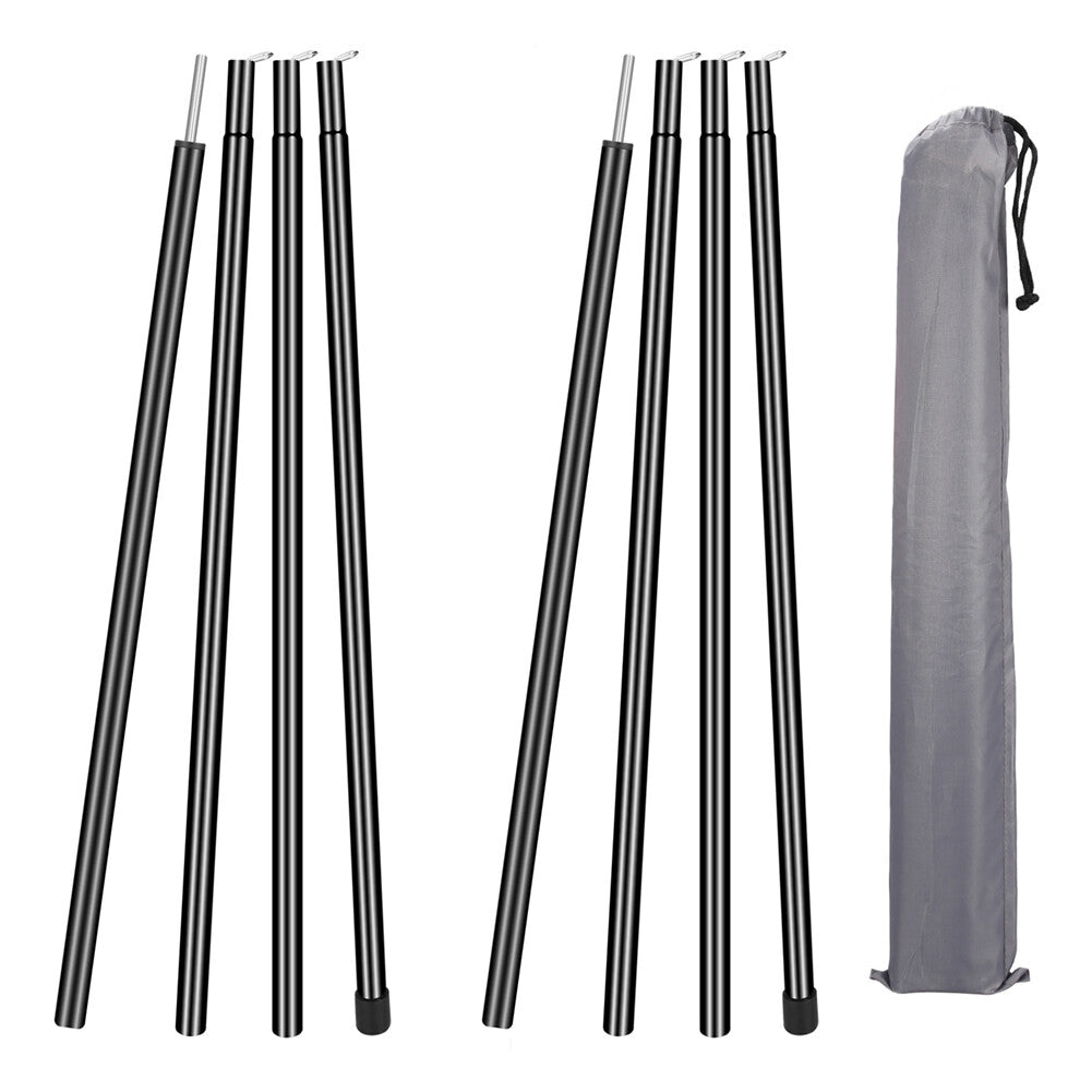Adjustable Stainless Steel Tent Poles Set of 2 for Camping Hiking Canopy