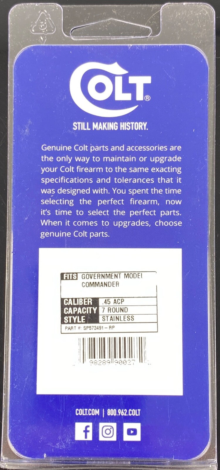 Colt 1911 45 ACP Stainless Steel Magazine 7-Round 3 Pack for Government & Commander Pistols