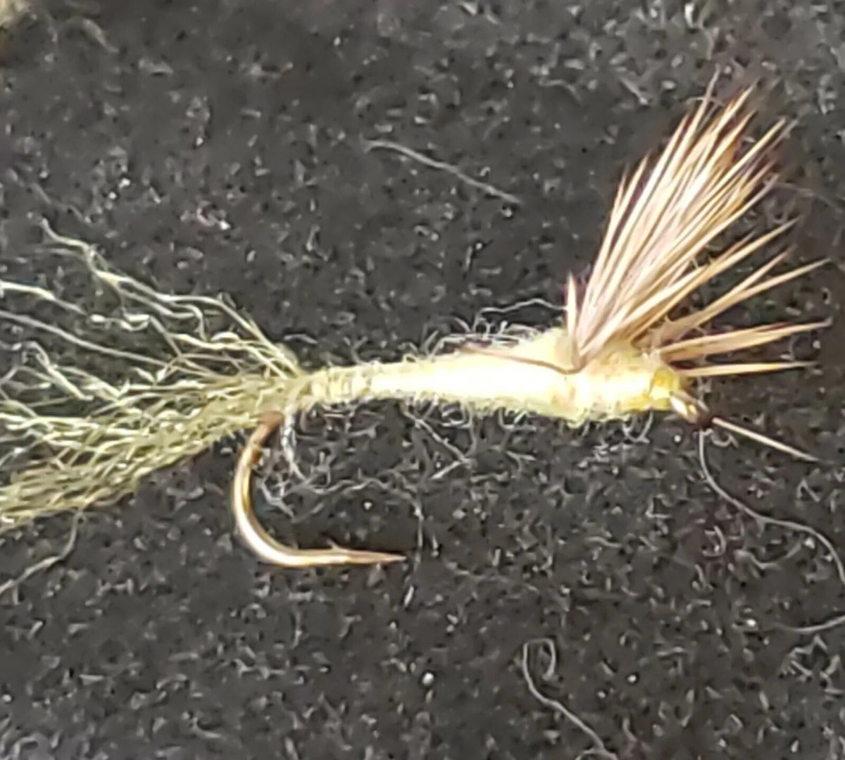 Artificial Trout Fishing Flies Set - Size 14 Sparkle Dun Pale Yellow