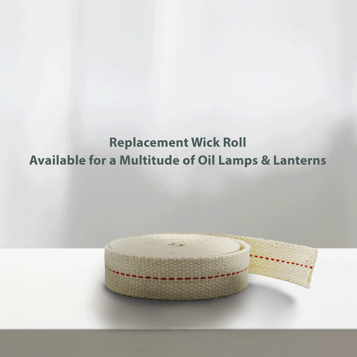 Cotton Wick for Oil Lamps - 3/4 Inch x 6 Feet, Paraffin & Kerosene Lanterns