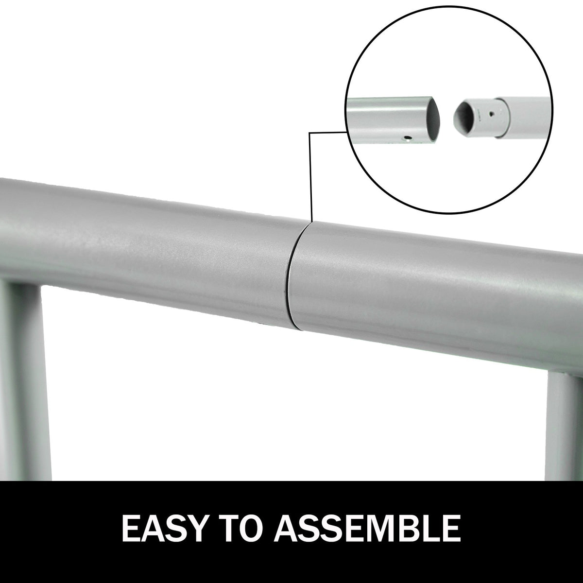 9-Bike Floor Bike Rack with Stability Stand - Single-Side Bicycle Storage