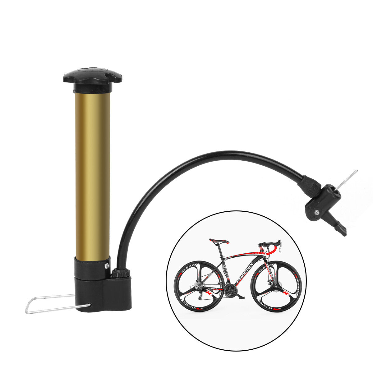 Mini Portable Bicycle Air Pump for Sports Balls and Cycling Tires