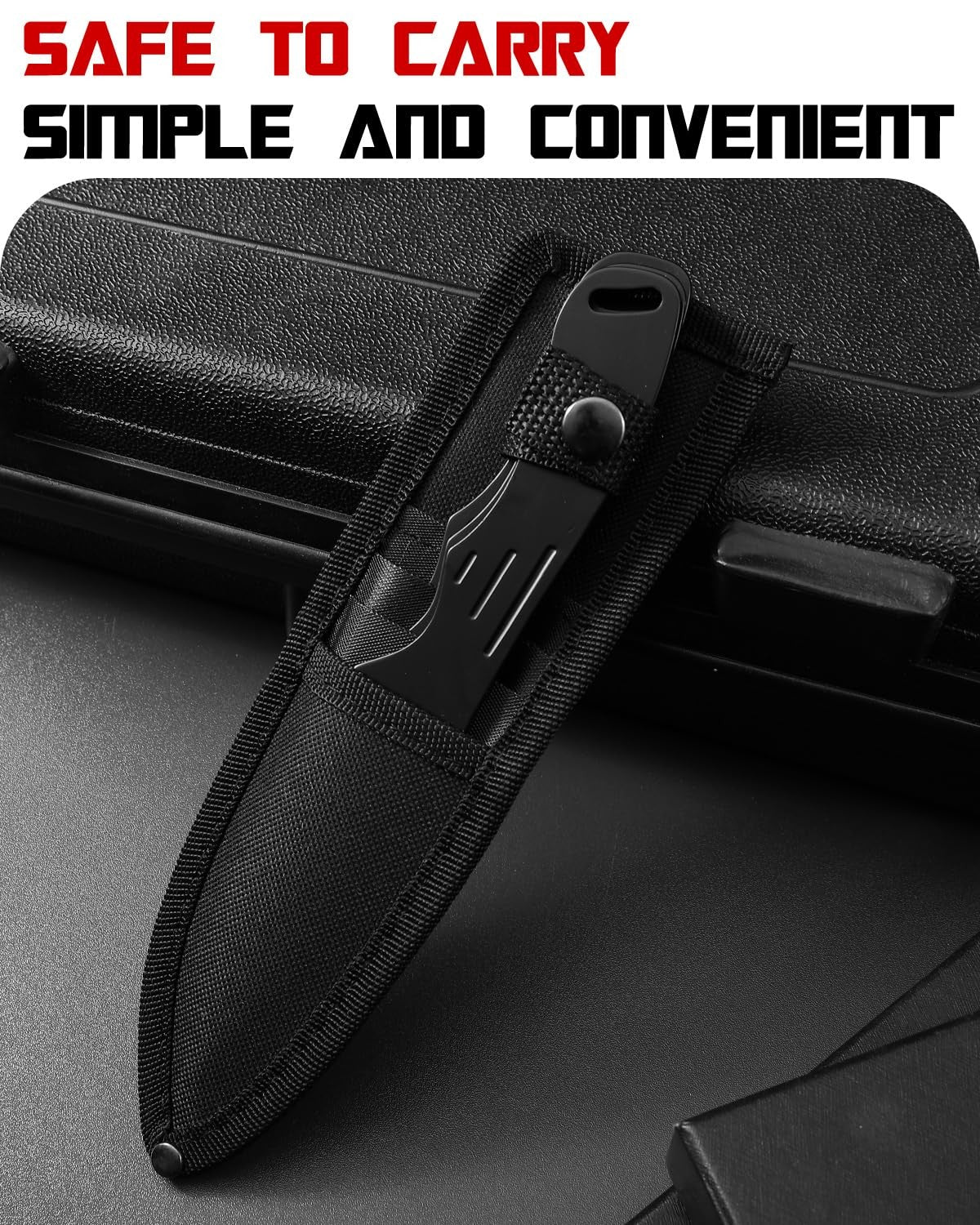 3-Piece Stainless Steel Kunai Throwing Knife Set with Nylon Sheath - Well Balanced for Target Practice