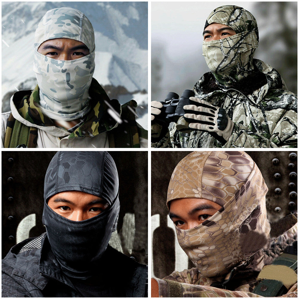 Men's Tactical Full Face Mask Outdoor Army Balaclava Breathable Helmet