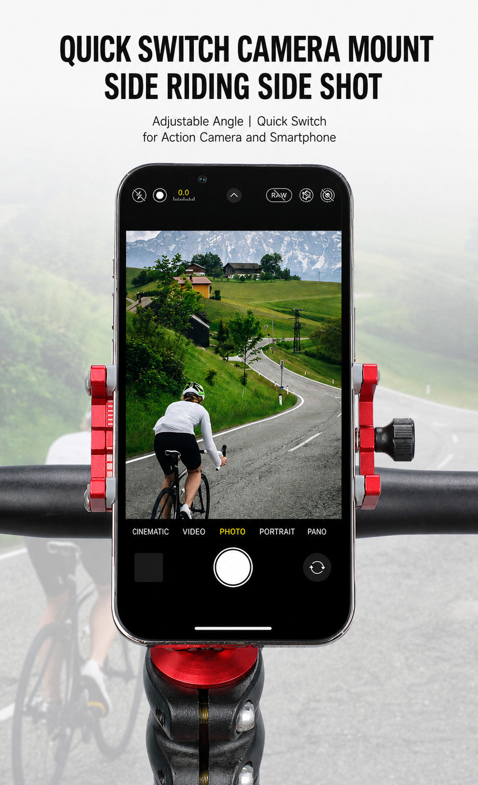 Aluminum Bicycle Phone Mount Handlebar Holder Adjustable GPS Smartphone Clamp