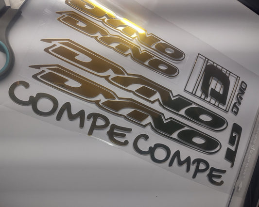 20-Inch BMX Decal Set Gold Chrome Vinyl Stickers for Freestyle & Race Bikes