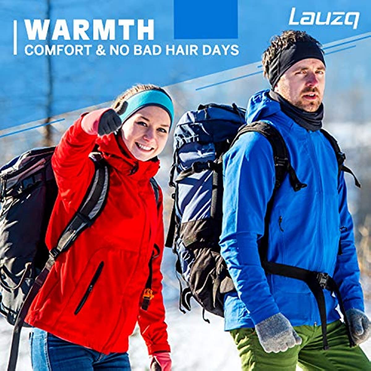 Winter Ear Warmer Headbands for Men Women Kids - Fleece Ski & Outdoor Gear