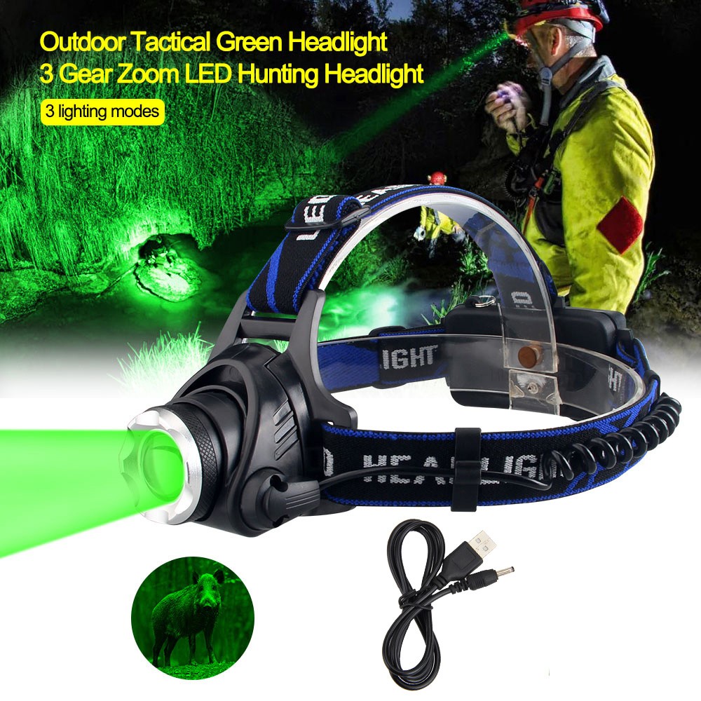 Rechargeable LED Headlamp for Hunting, Camping & Outdoor Activities
