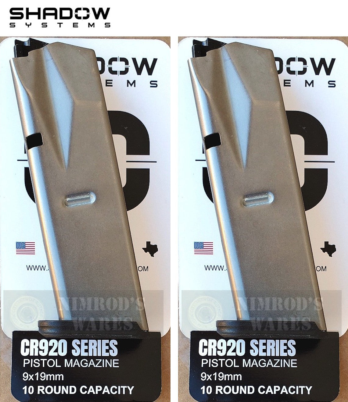 Shadow Systems CR920X CR920XP 9mm 10-Round Magazine Set - Stainless Steel
