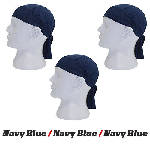 3 Pack Skull Cap Motorcycle Head Wrap Tie Durag Cycling Hat Quick-Drying