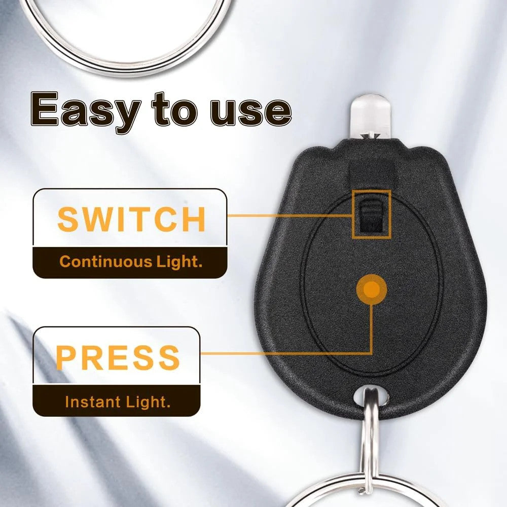 Mini UV LED Keychain Flashlight - 395nm Black Light for Detection & Gifts
