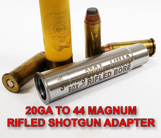20GA to 44 Magnum Rifled Shotgun Adapter Chamber Reducer Stainless Steel