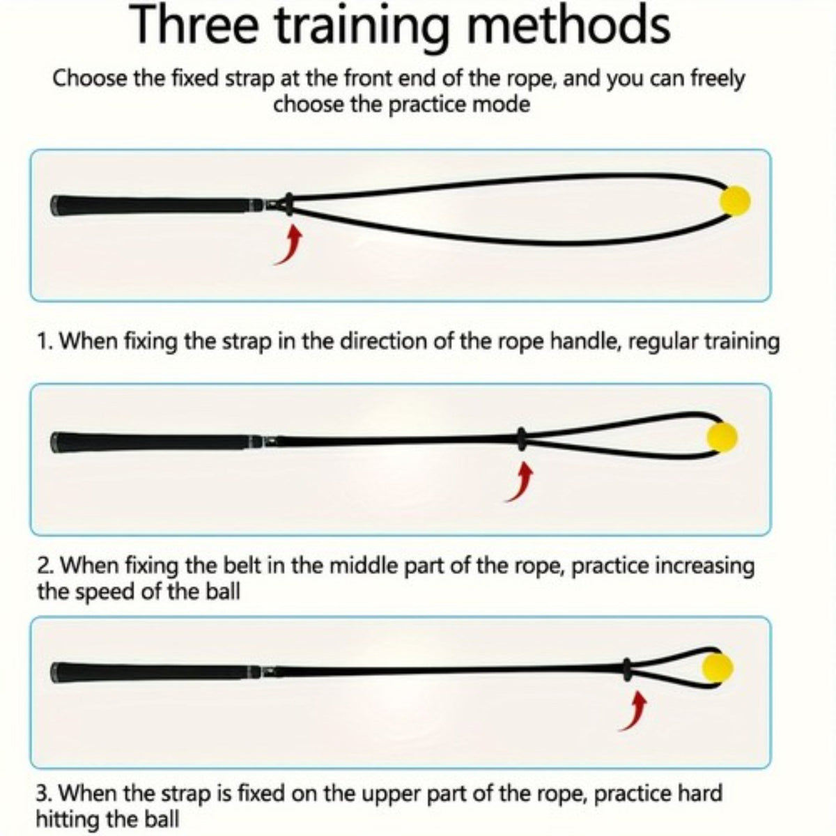 Golf Swing Practice Rope Trainer for Rhythm Improvement