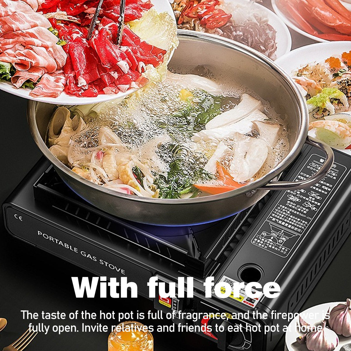 Portable Camping Stove with Carrying Case for Hiking and Emergencies
