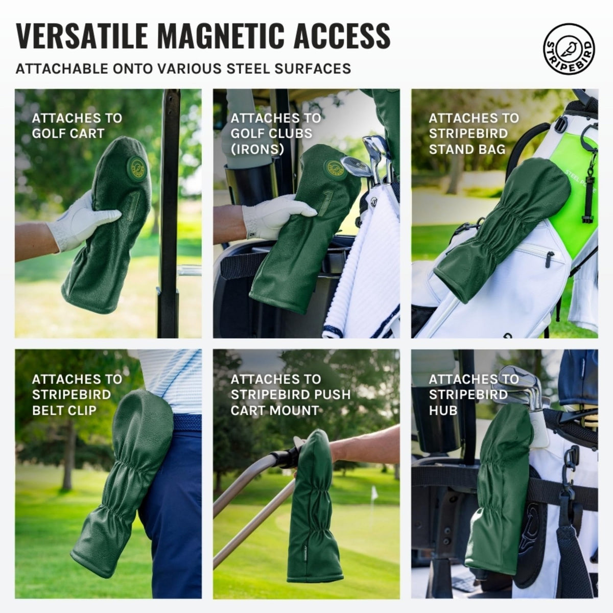 Magnetic Golf Driver Head Cover - Neodymium Magnetically Attachable