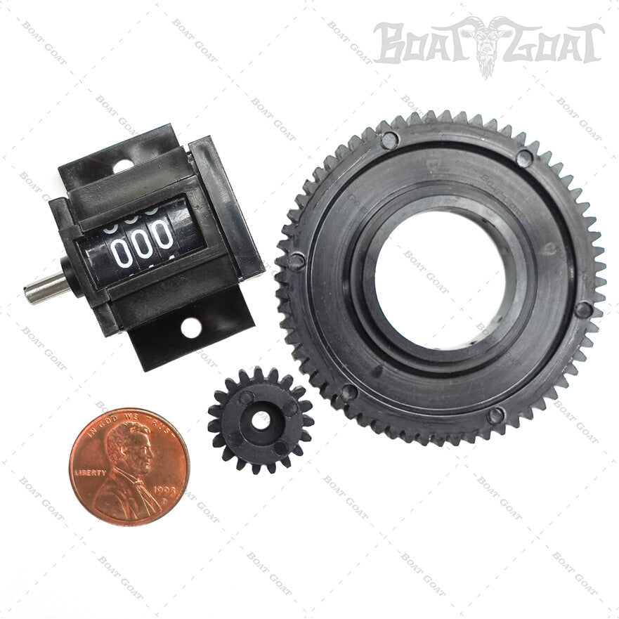 Cannon Downrigger Depth Counter & Gear Kit - Manual & Electric, 3 Digit