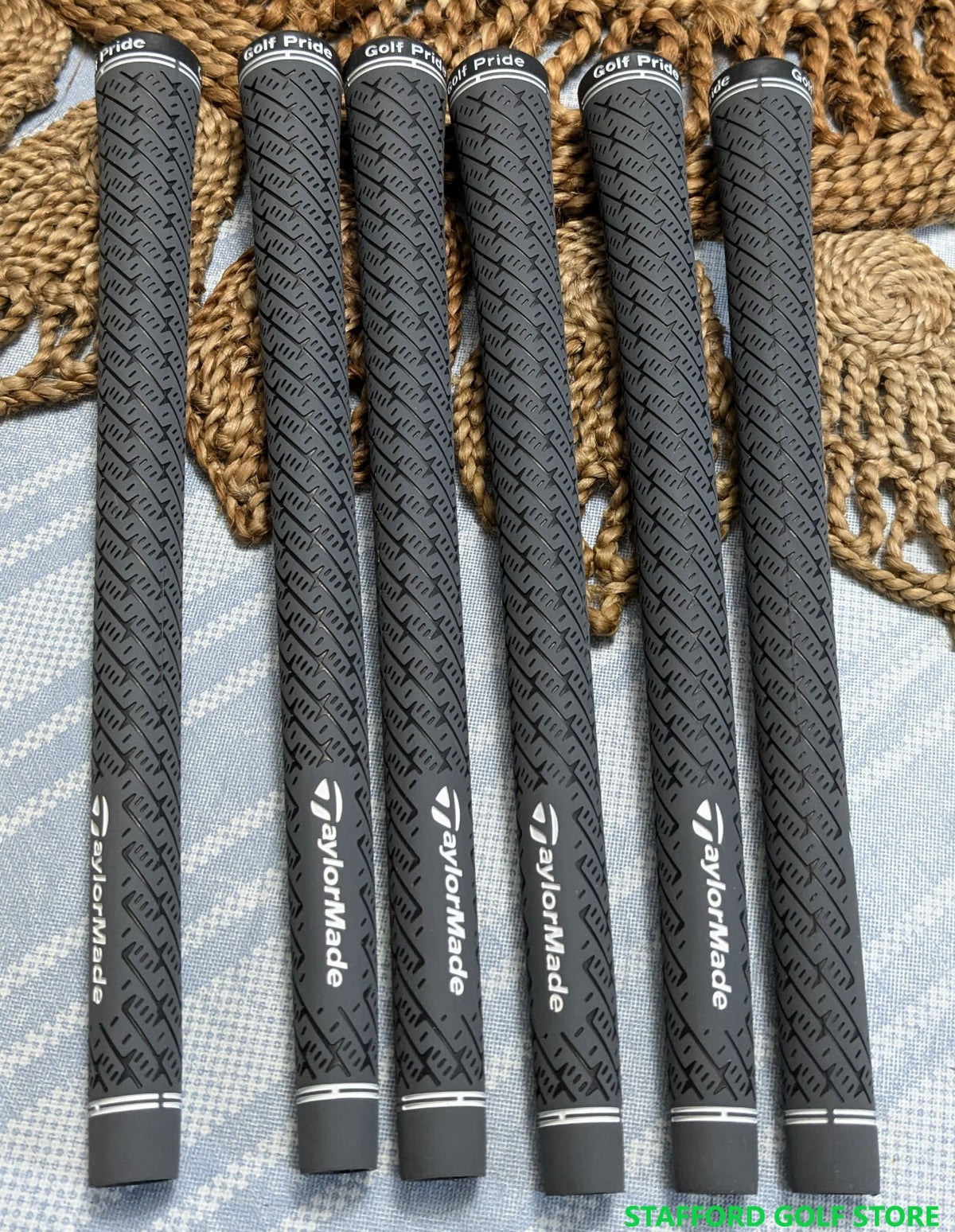 Golf Grip Set of 5-8 Pairs TaylorMade Z-Grip Standard Golf Club Grips Gray Black