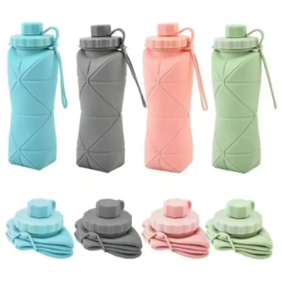 Collapsible Water Bottle - Reusable Silicone Travel & Outdoor Drink Container