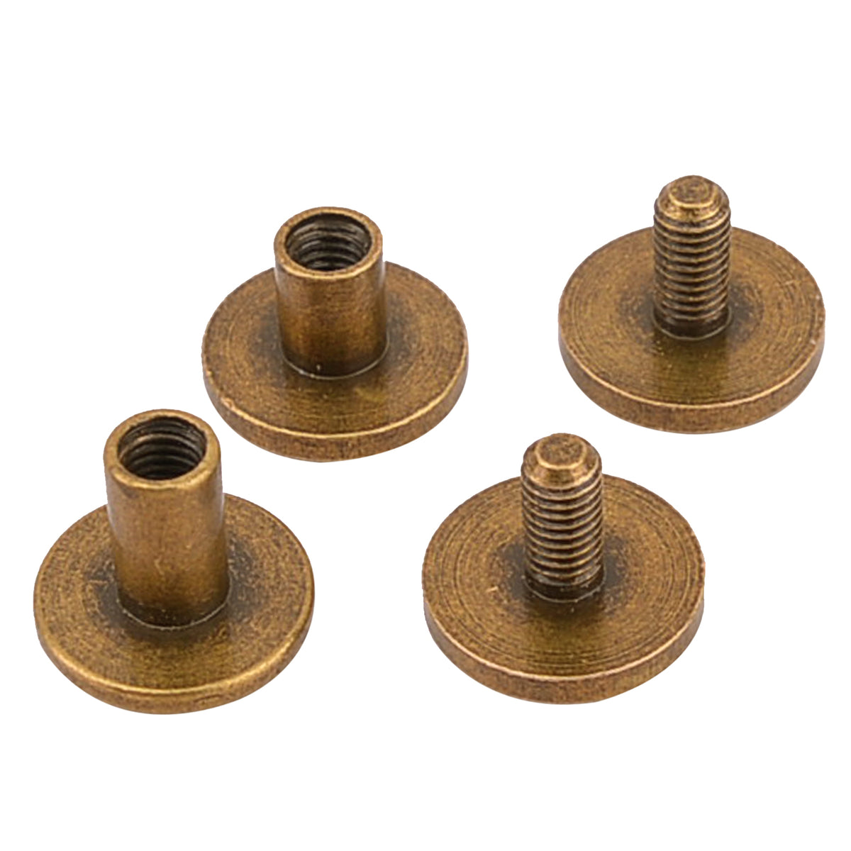 Brass Chicago Screws Rivets for Leather and Gun Holsters - All Sizes