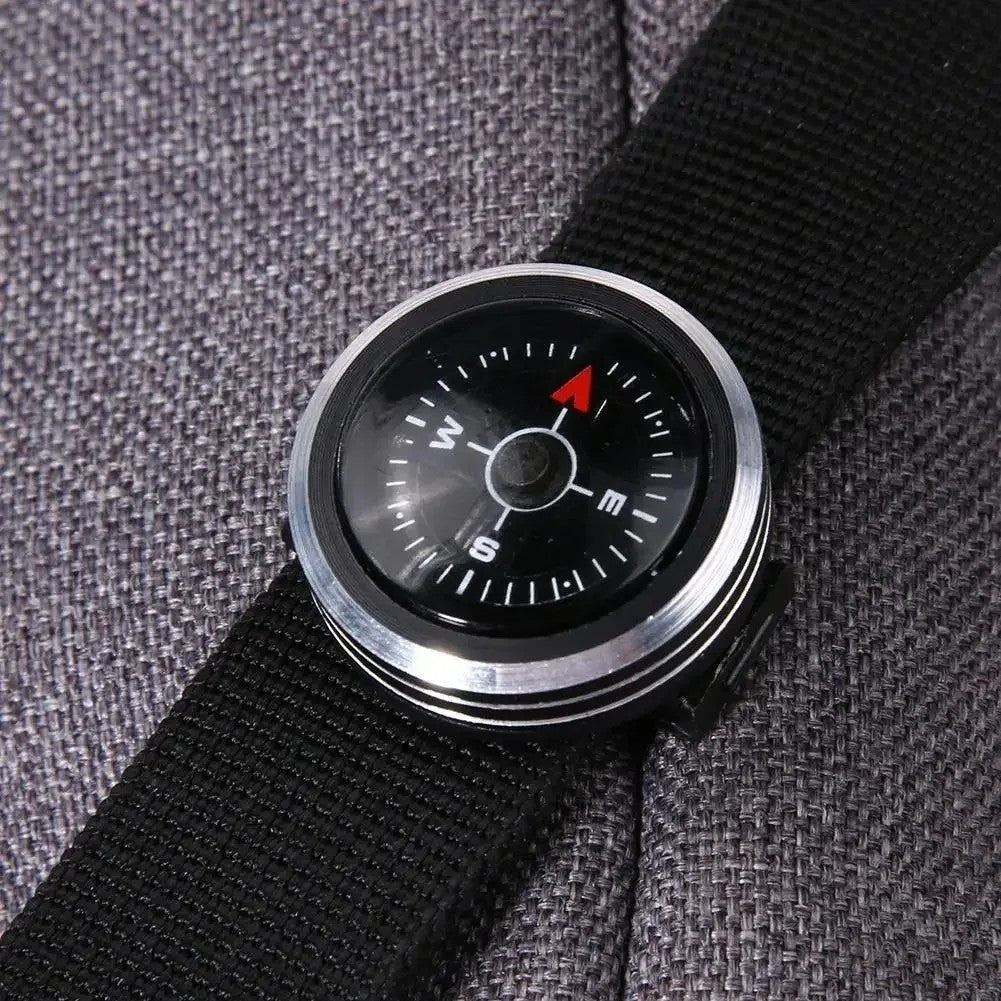 Outdoor Survival Watch Strap 25mm Slide-On Compass Gift