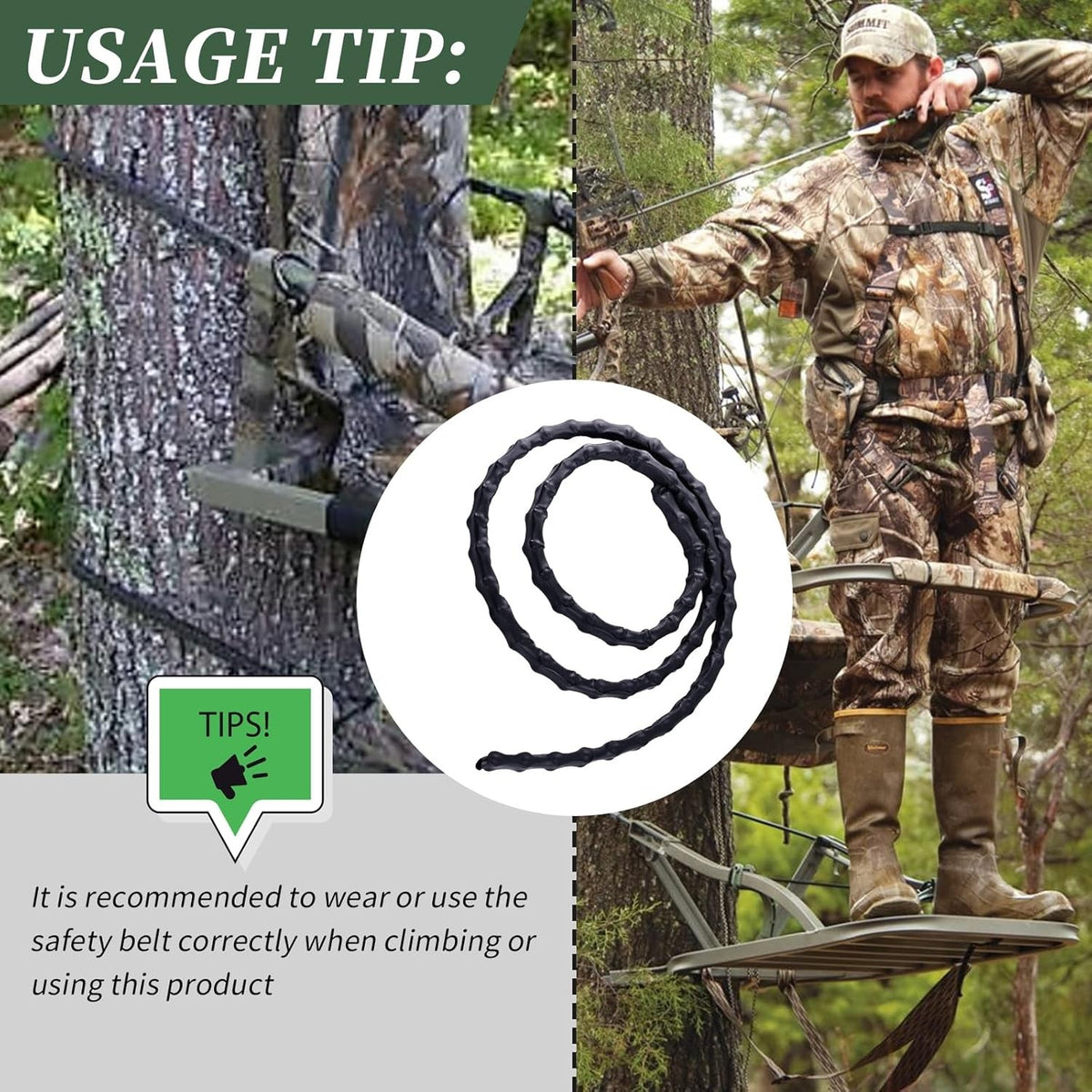 60-Inch Hunting Tree Stand Replacement Chain & Cover - Climbing & Climber