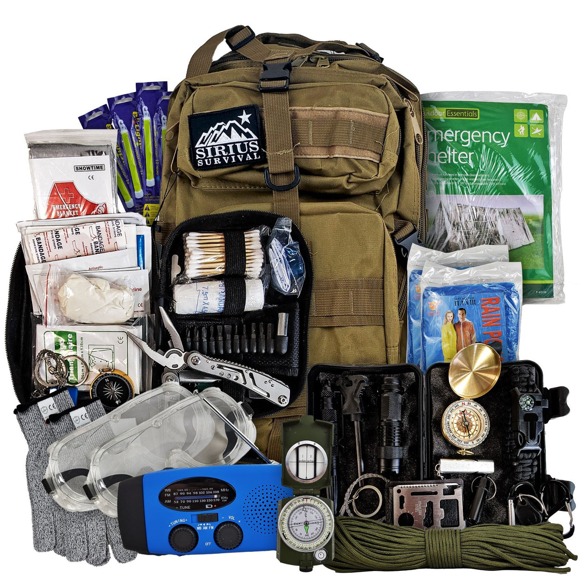 Pre-Packed Survival Backpack for Emergency Preparedness - Family Kit