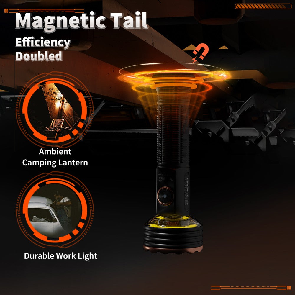 High-Performance Rechargeable LED Flashlight with Magnetic Base Waterproof 5100 Lumens