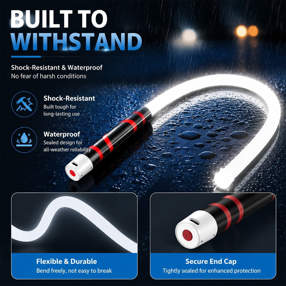 76cm Flexible LED Work Light with 3 Brightness Modes for Auto & Home