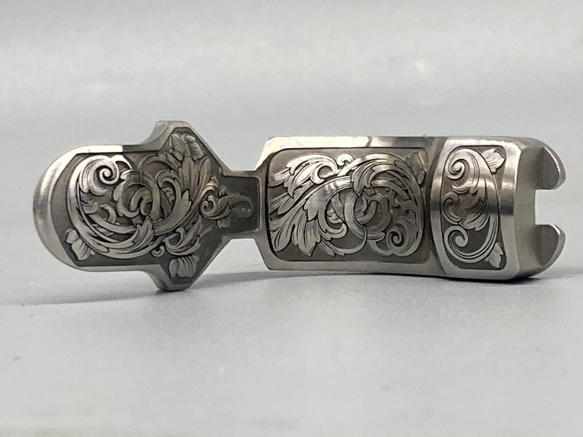 1911 2011 Stainless Steel Extended Beavertail Grip Safety - Engraved