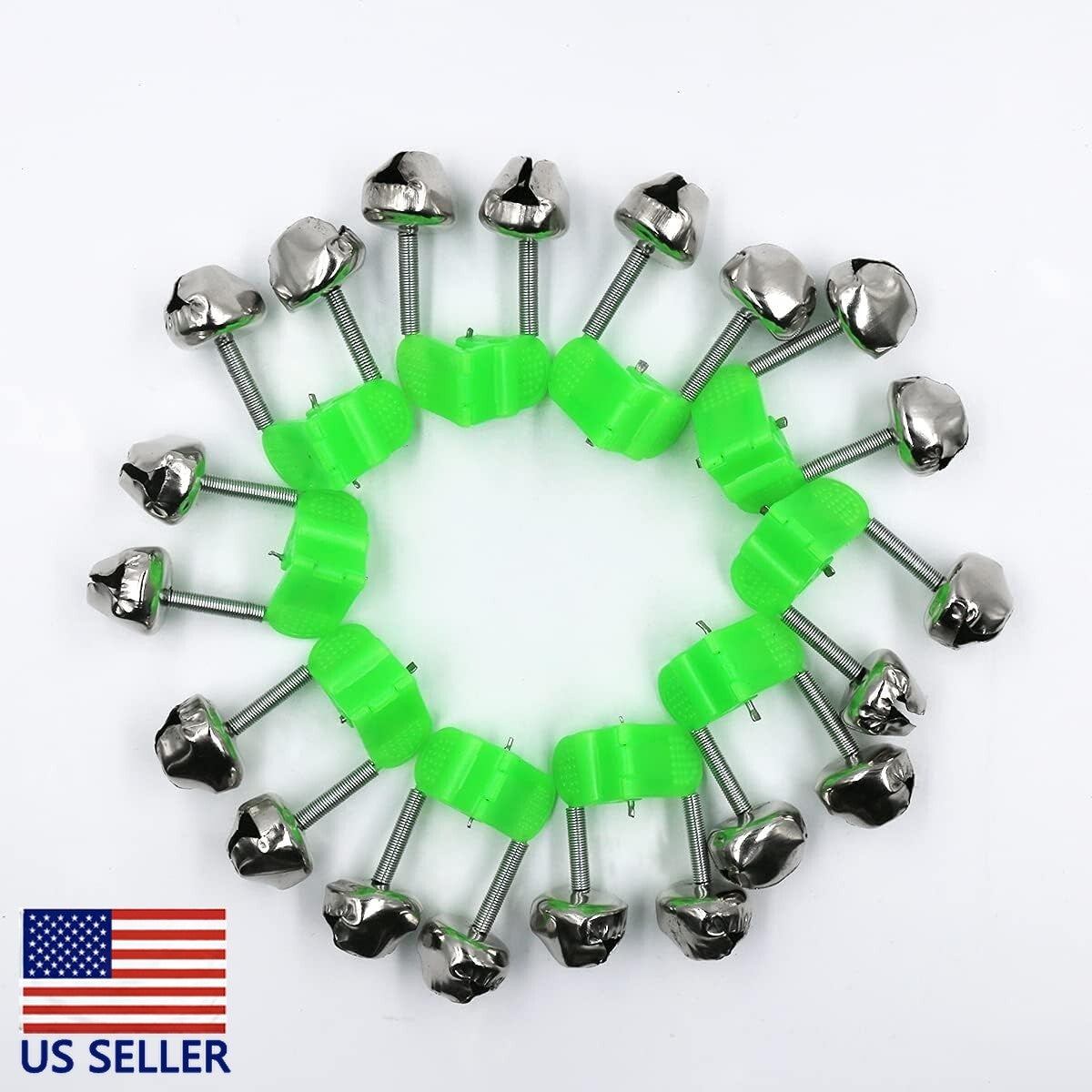 Plastic Fishing Bell Clips with Dual Alert for Rods - 25 or 50 Pieces