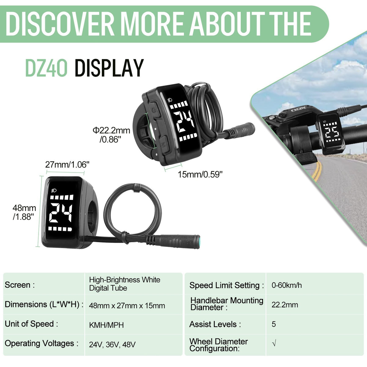 E-Bike Display Connector 5 Pin Female for TongSheng Mid Motor Models