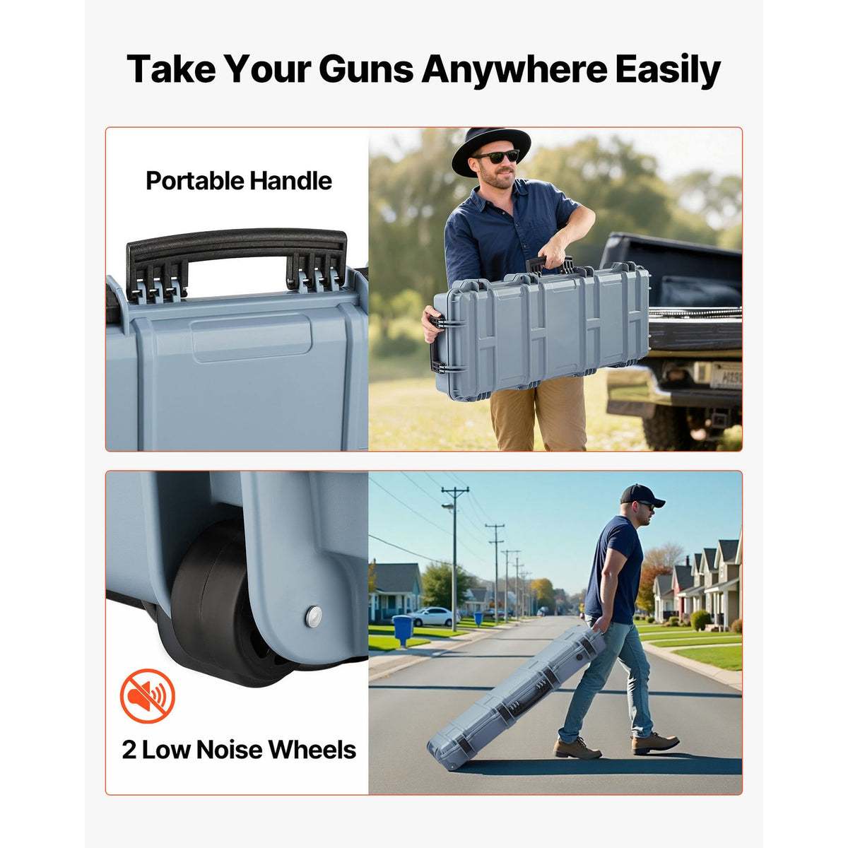 Waterproof Rifle Case with Custom Foam Inserts and Secure Locking