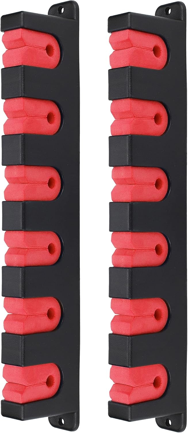 Wall-Mounted Fishing Rod Holders Set of 2 - Space Saving Horizontal Rack