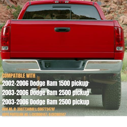 2002-2006 Dodge Ram Tail Light Set - Rear Brake & Signal Lamps for Pickup Trucks