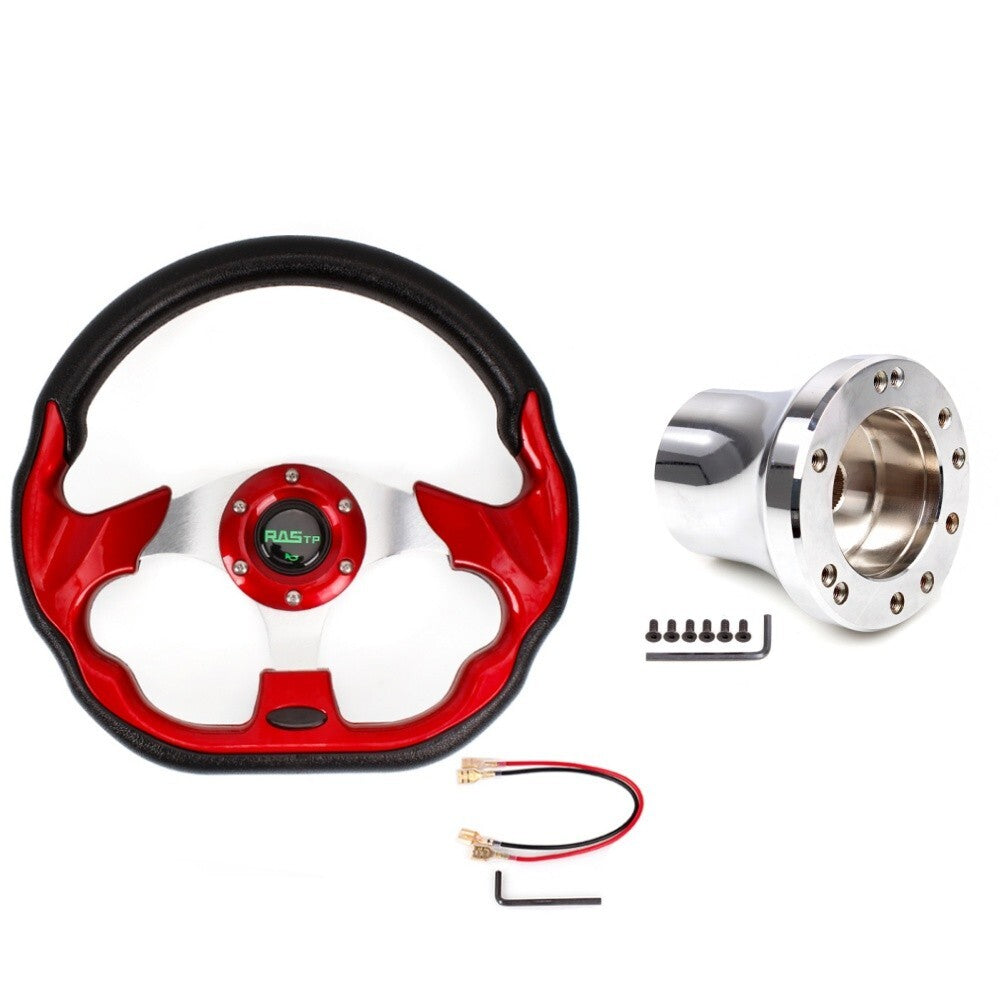 Golf Cart Steering Wheel with Hub Adapter for EZGO RXV TXT - Universal Fit