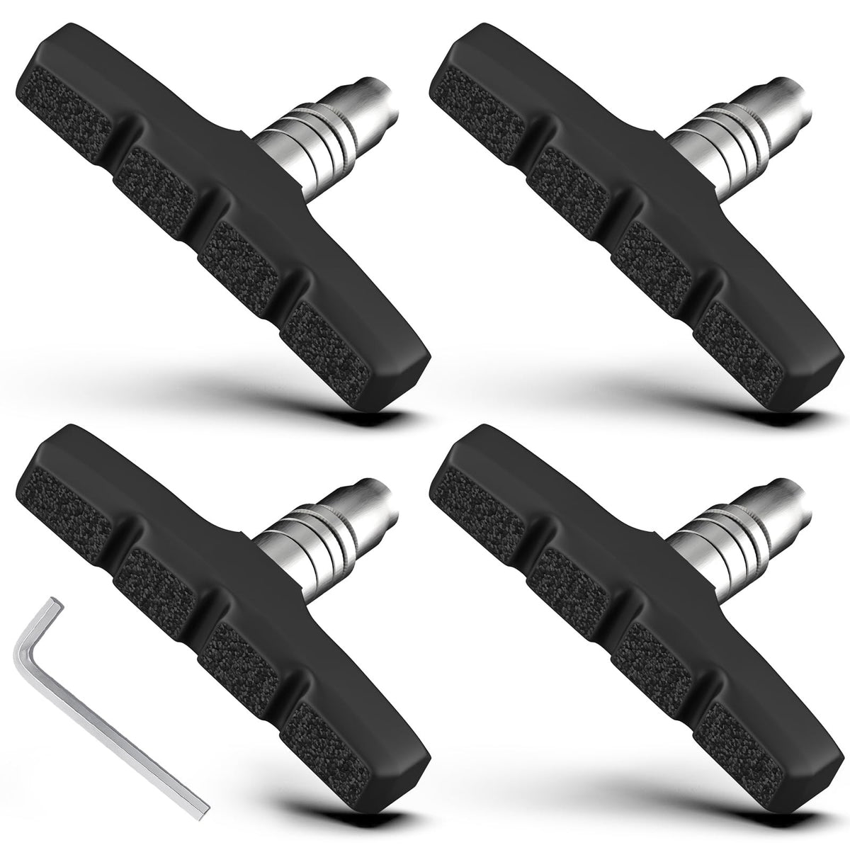 Bike Brake Pads 70mm Universal V for Mountain, Road, BMX - 4 Pack