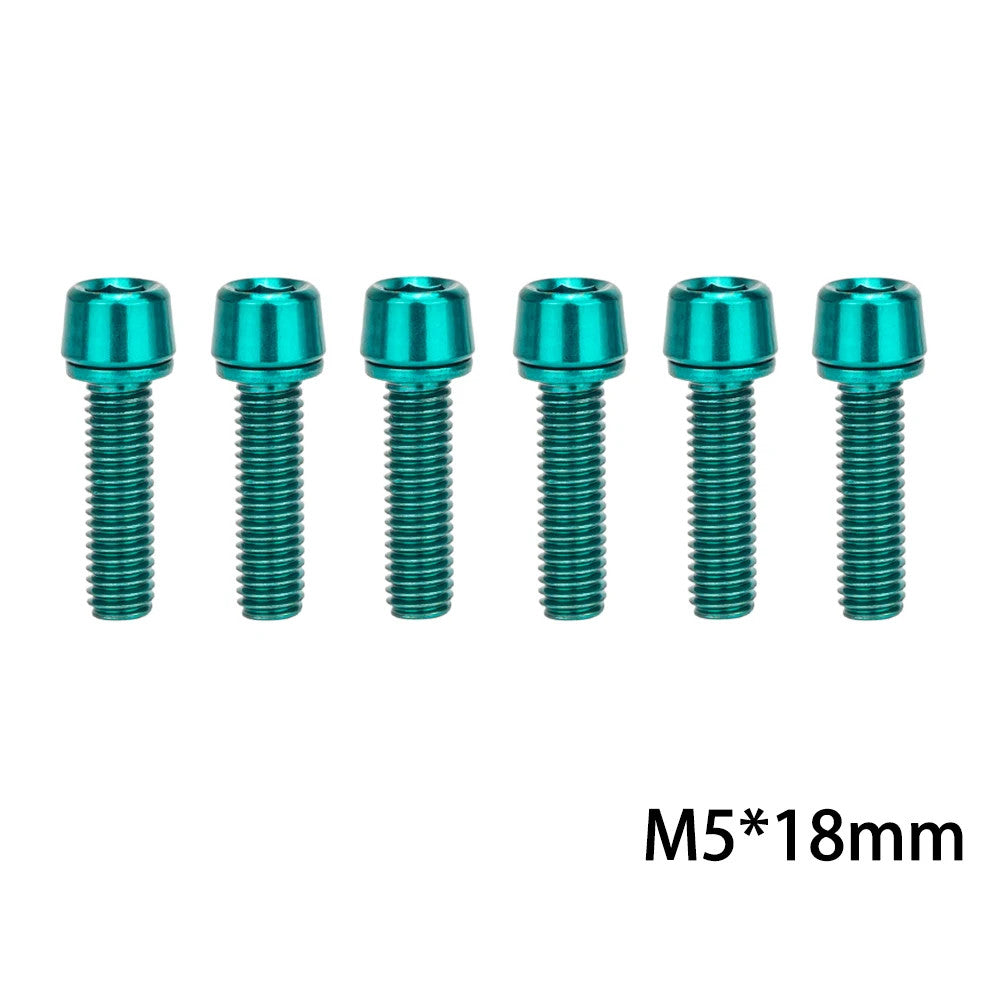 Bike Stem Bolts M5/M6 x 18mm with Washers - MTB & Road Handlebar Screws Set