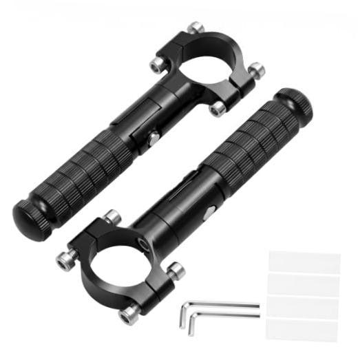 Folding Motorcycle Footrest Pegs 1.25 inch Black for Bikes & ATV