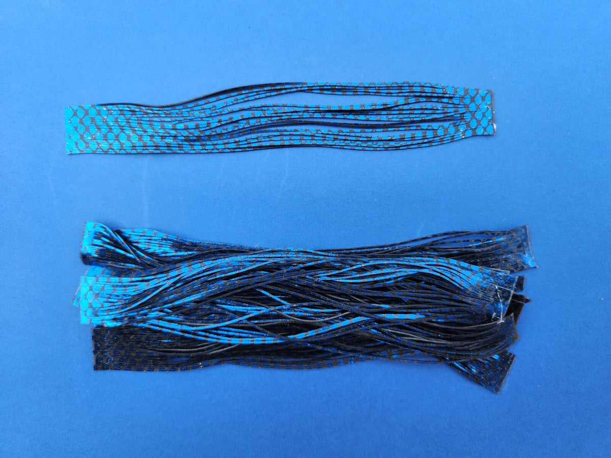 Blue Chrome Silicone Skirt for Spinnerbaits and Jigs - 6 Inches, 22 Strands