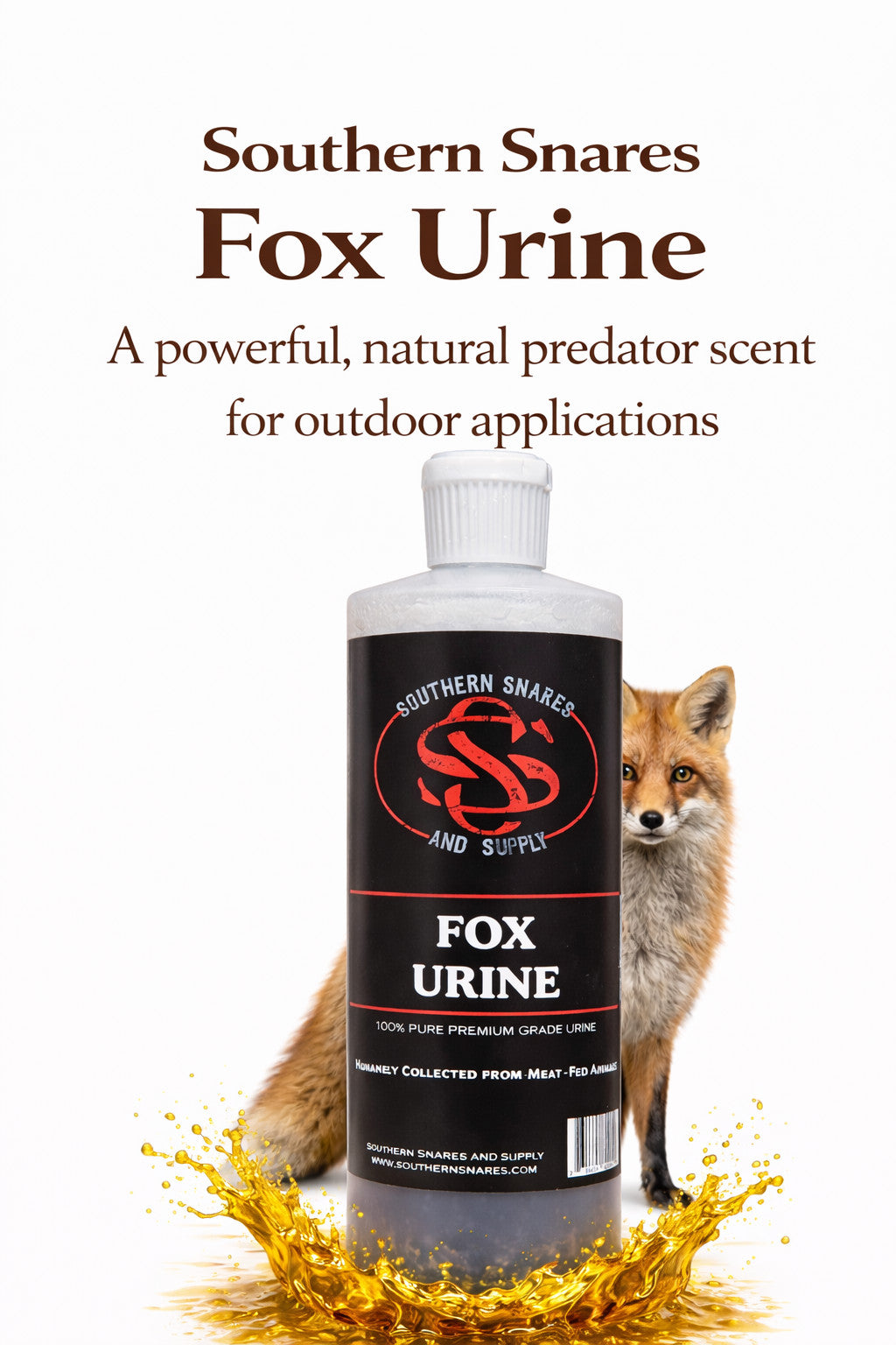 Professional Red Fox Urine Lure for Trapping & Predator Hunting - 16oz to 128oz Options