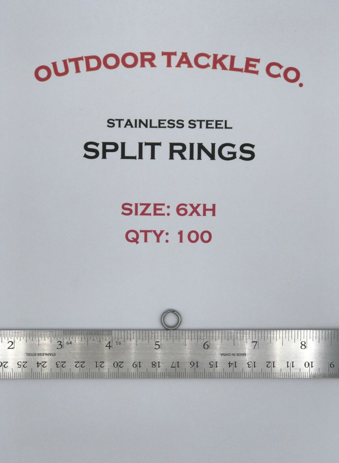 Stainless Steel Split Rings 6XH - 100 Count Fishing Tackle USA Made