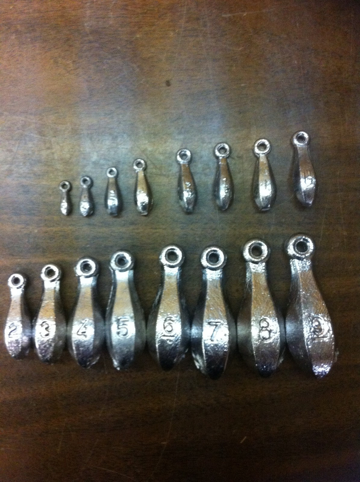 Fishing Sinkers Pack of 10 - Multiple Sizes for Casting and Trolling