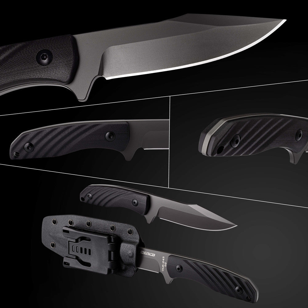 Outdoor Fixed Blade Camping Knife with G10 Handle and D2 Steel Blade