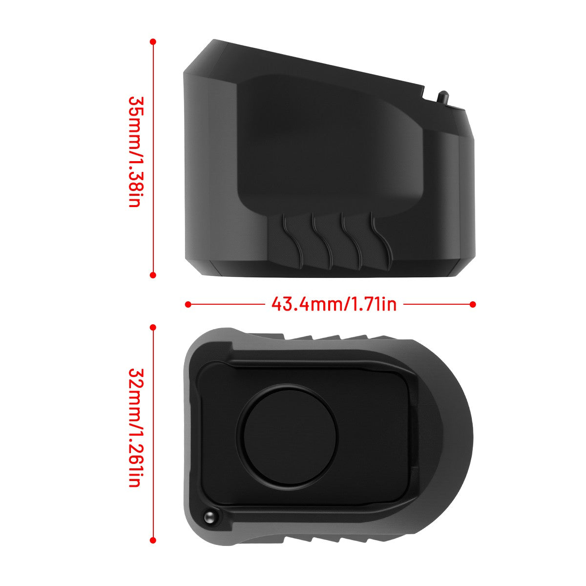 Black Extended Base Plate for Smith & Wesson M&P 1.0/2.0 Full Size Magazines