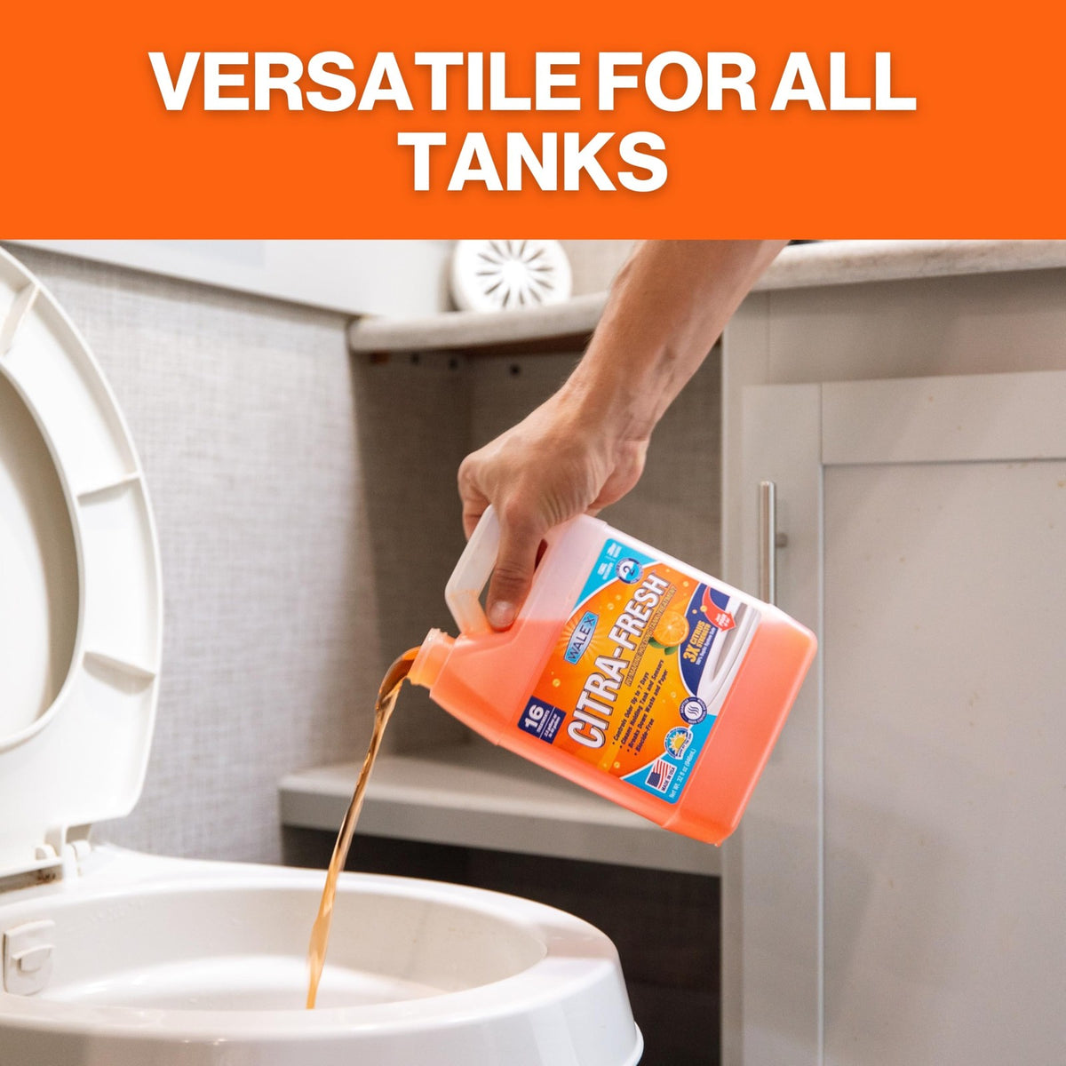 RV & Marine Holding Tank Deodorizer - Citrus Liquid Treatment for Black Tanks