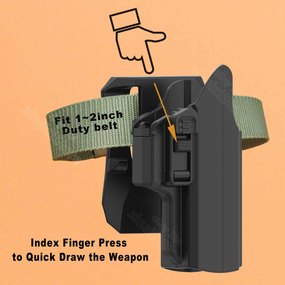 Tactical OWB Holster for 9mm Handguns - Fits Tisas Zigana PX-9 Gen 1-3